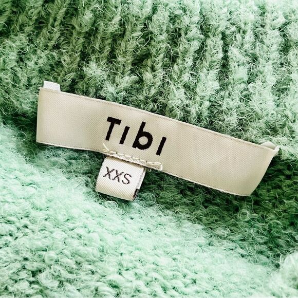 Tibi Green Alpaca Sweater Size XXS Knit Quiet Luxury Old Money - Picture 6 of 9